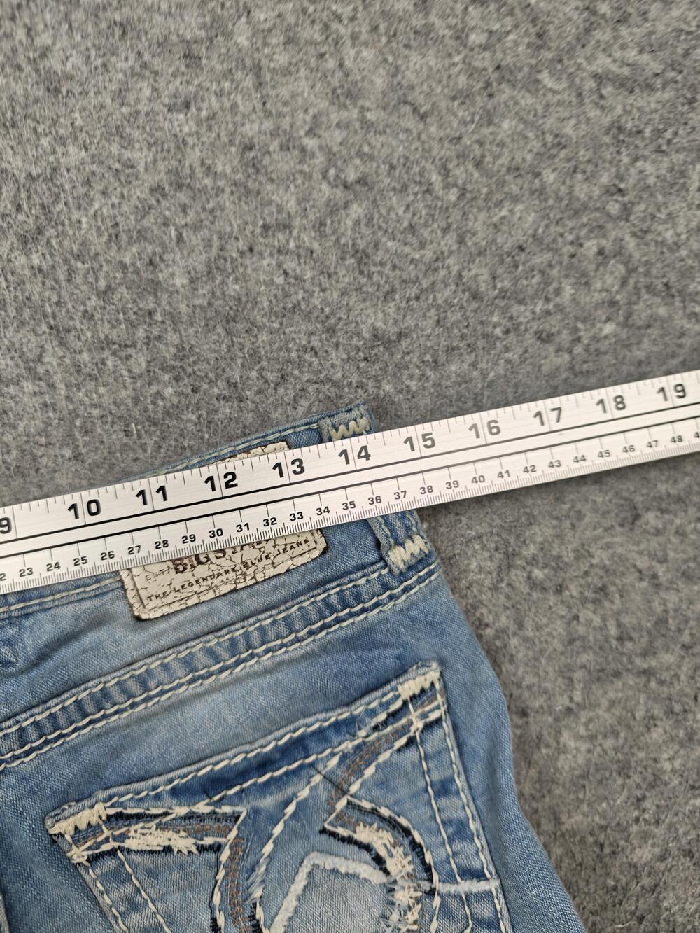 BIG STAR Jeans Womens 26 Blue Liv Boot Slim Bootcut Distressed 33 Inseam - Picture 8 of 12